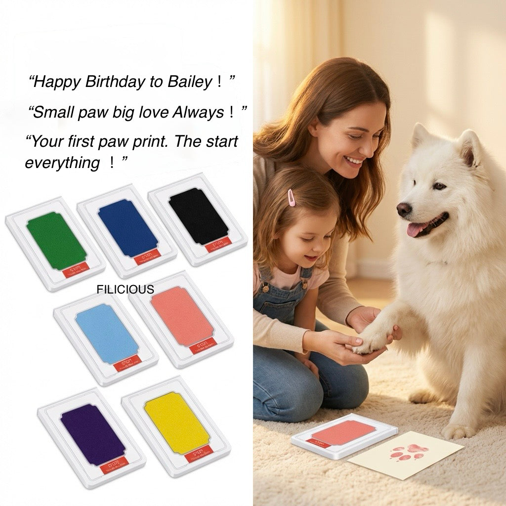 Filicious Pet Ink Kit — Paw Print Stamp & Keepsake Set