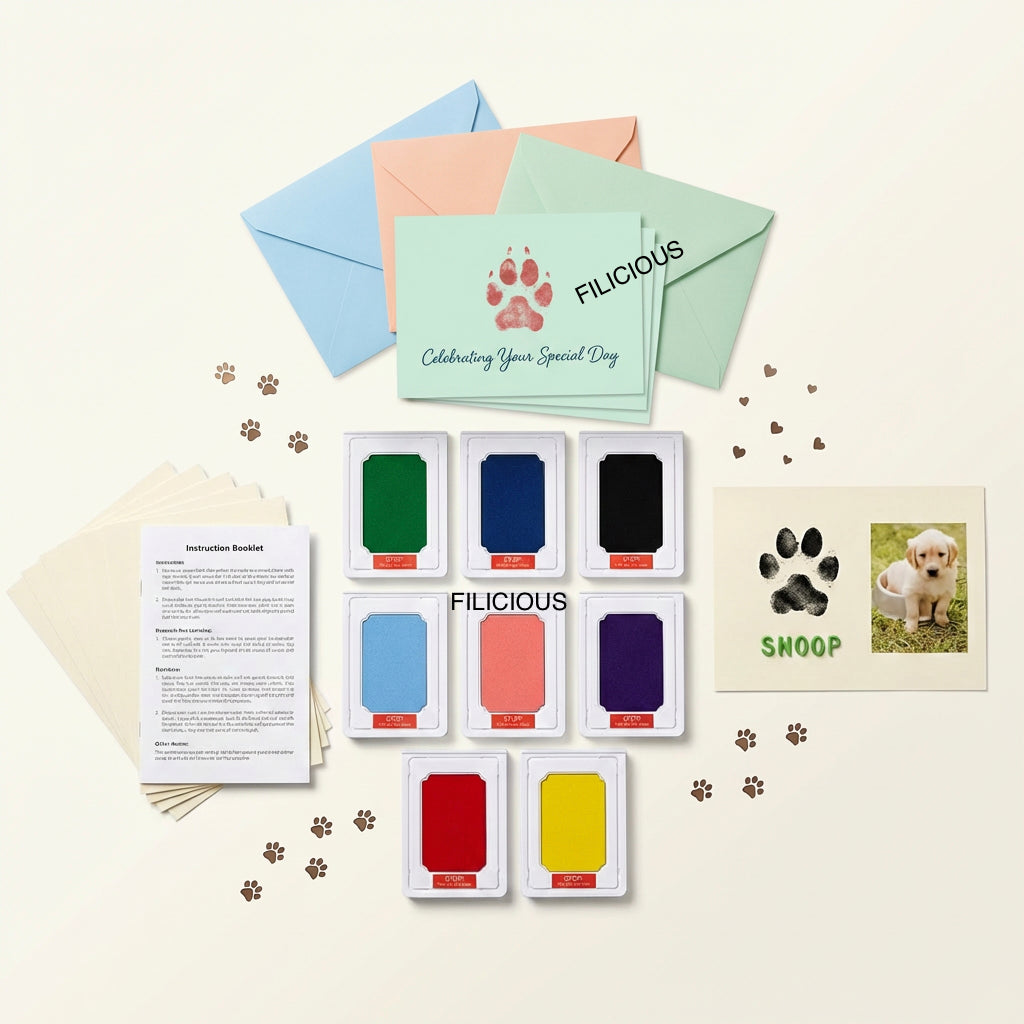 Filicious Pet Ink Kit — Paw Print Stamp & Keepsake Set
