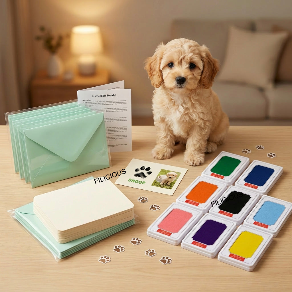 Filicious Pet Ink Kit — Paw Print Stamp & Keepsake Set